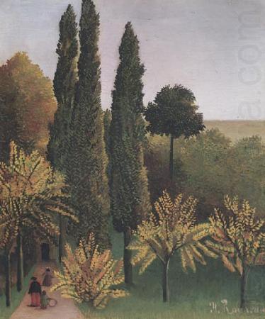 Henri Rousseau Landscape in Buttes-Chaumont china oil painting image